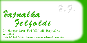 hajnalka felfoldi business card